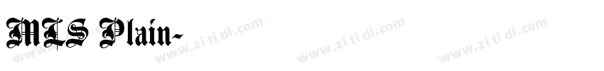 MLS Plain字体转换